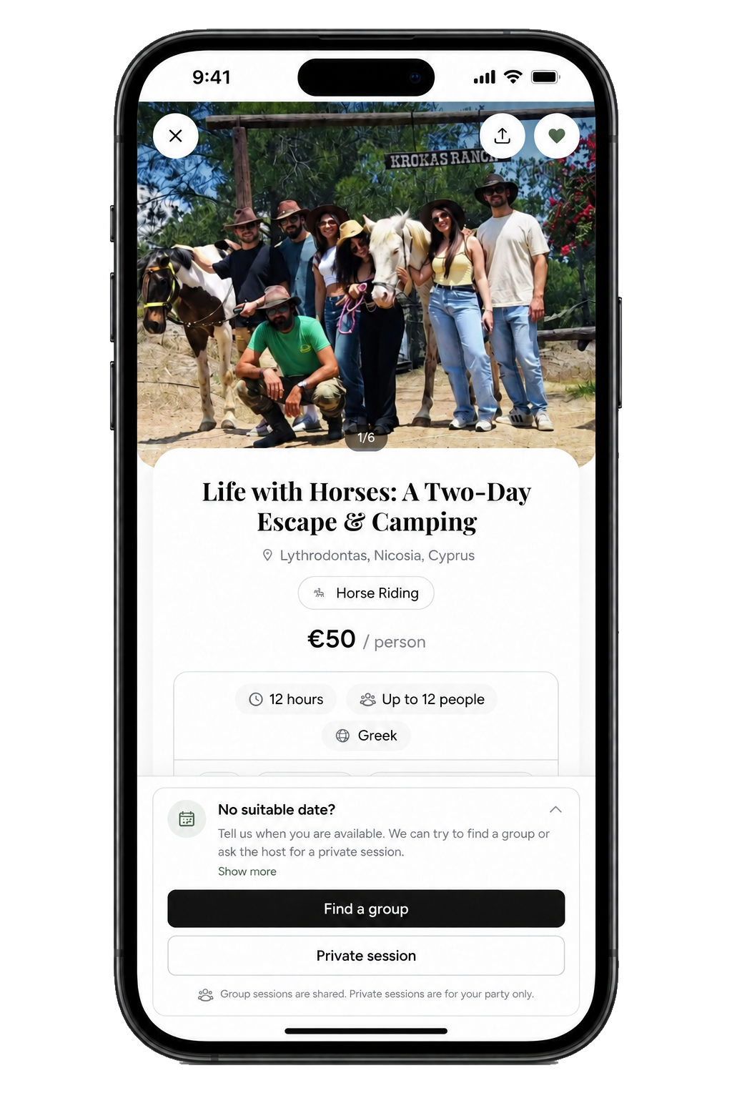 Joy of Culture app on an iPhone